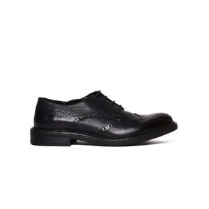 Hundred 100 Black Leather Lace-Up Shoes - NWT